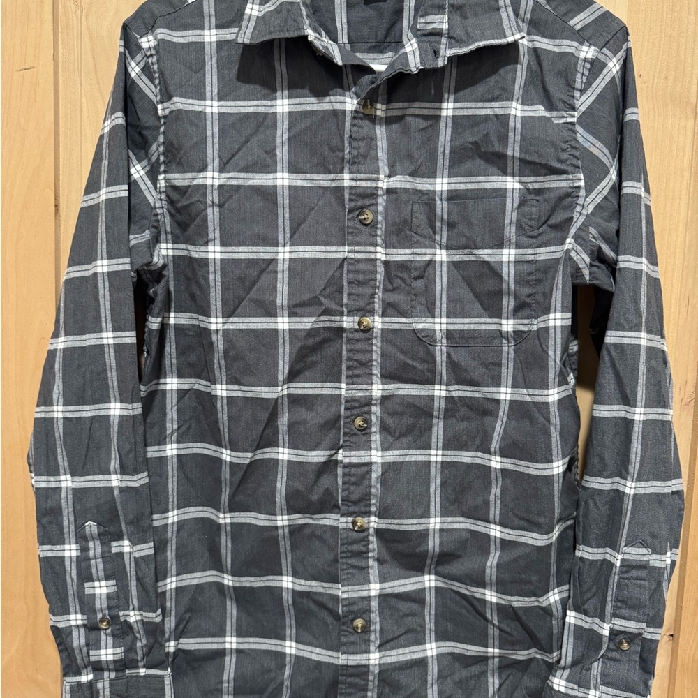 Old Navy Men's Charcoal and White Shirt
